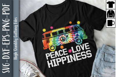 Peace Love Hippiness Van Hippie Bus