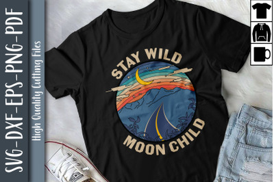 Stay Wild Moon Child Boho Peace Hippie