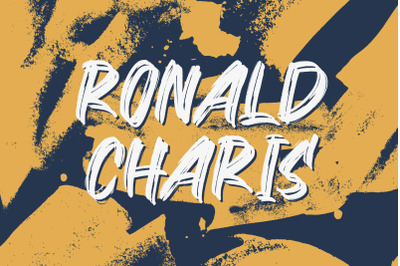 Ronald Charis - Textured Brush Font