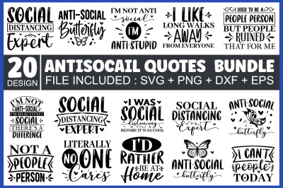 Antisocial SVG Bundle