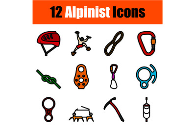 Alpinist Icon Set