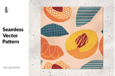 Abstract peaches seamless pattern