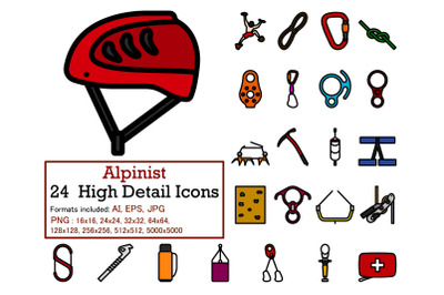 Alpinist Icon Set