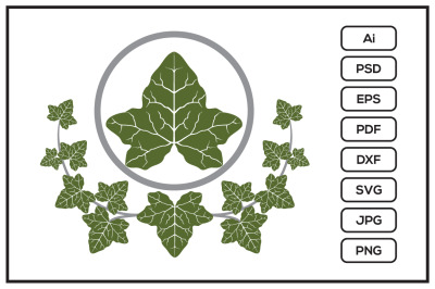 Ivy leaf design illustration