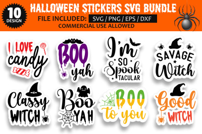 Halloween Stickers SVG Bundle