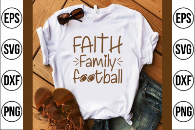 faith family football svg cut file