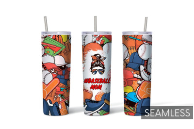 Baseball Mom Tumbler Sublimation