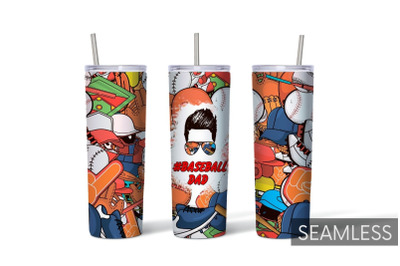 Baseball Dad Tumbler Sublimation