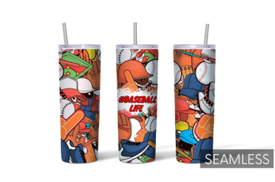 Baseball Life Tumbler Sublimation