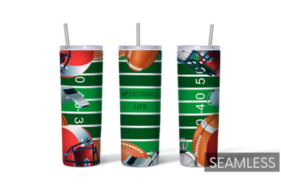 Football Life Tumbler Sublimation