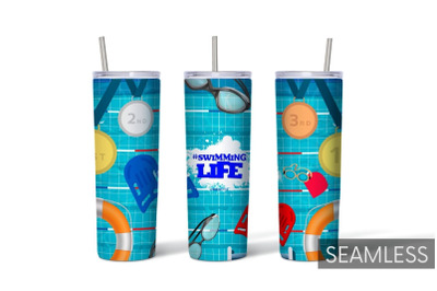 Swimming Life Tumbler Sublimation