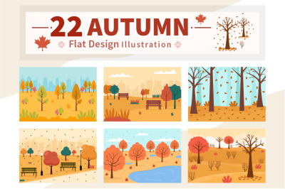 22 Autumn Background Landing Page Illustration