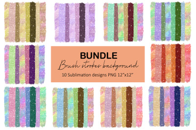 Brush strokes background Bundle. Fall Sublimation design