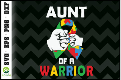 Aunt of the warrior Autism Ribbon puzzle