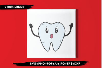 Surprised Tooth SVG