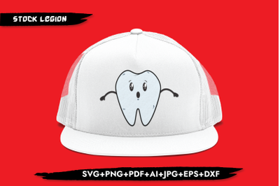 Surprised Tooth SVG