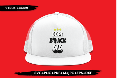 Dope Black Dad Stars SVG