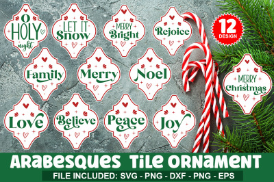 Arabesques tile ornament SVG Bundle