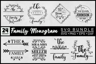 Family Monogram SVG Bundle