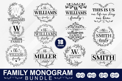 Family Monogram SVG Bundle