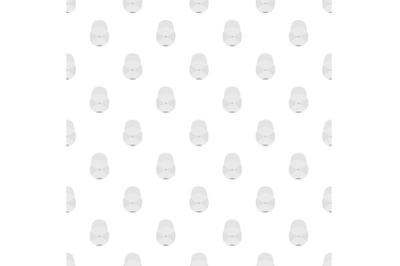 White baseball cap pattern seamless