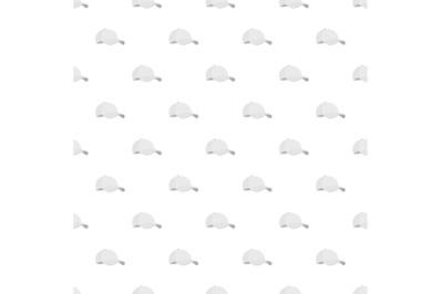 White baseball cap pattern seamless