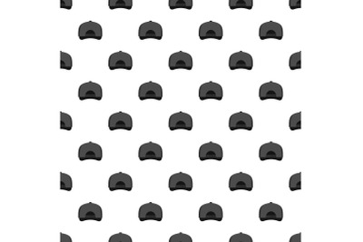 Gray baseball cap back pattern seamless