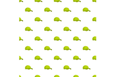 Green baseball cap pattern seamless