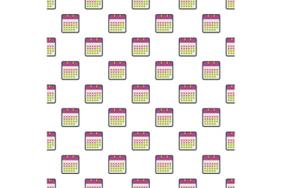 Calendar plan pattern seamless