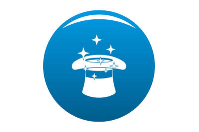 Hat with a star icon blue vector