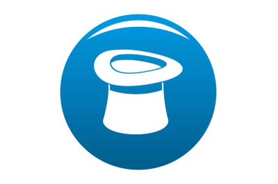 Inverted hat icon blue vector