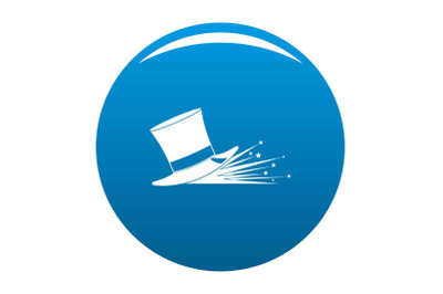 Magic hat icon blue vector