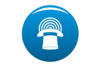 Hat with glow icon blue vector