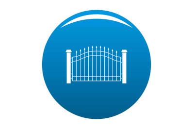 Park fence icon blue vector