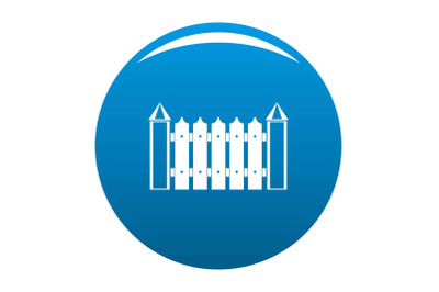 Garden fence icon blue vector