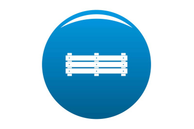 Wide fence icon blue vector