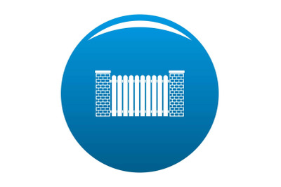 City fence icon blue vector