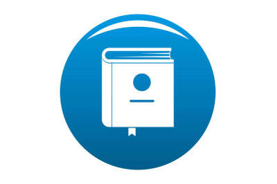 Book encyclopedia icon blue vector