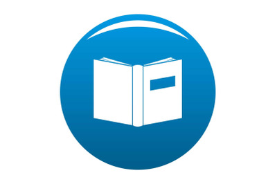 Book inverted icon blue vector