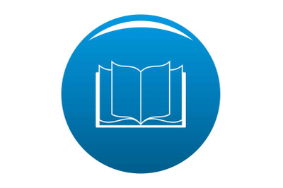 Book learning icon blue vector