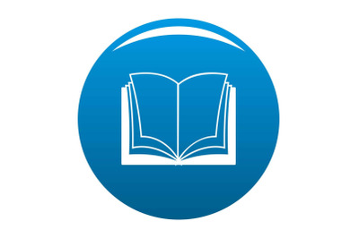 Book dictionary icon blue vector