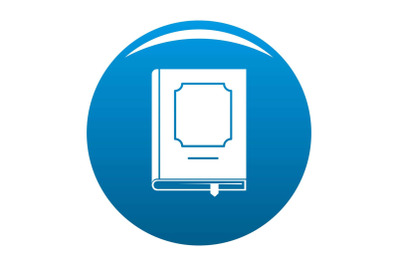 Book design icon blue vector