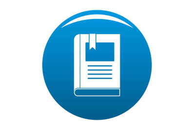 Bookstore icon blue vector