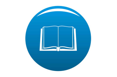 Book deployed icon blue vector