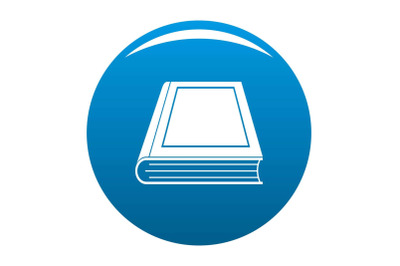 Book closed icon blue vector