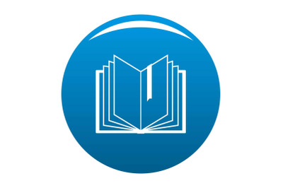 Book bookmark icon blue vector