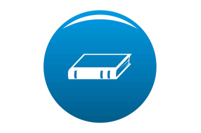 Book biology icon blue vector