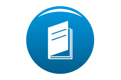 Book ajar icon blue vector