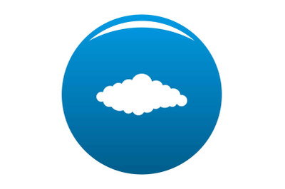 Fluffy cloud icon blue vector