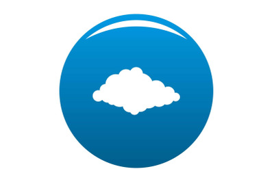 Cloudiness icon blue vector